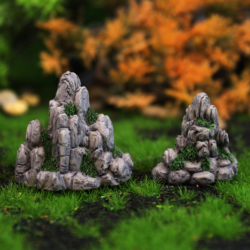 Bonsai Rock Garden - 1 szt. Miniaturowy sztuczny kamień górski,