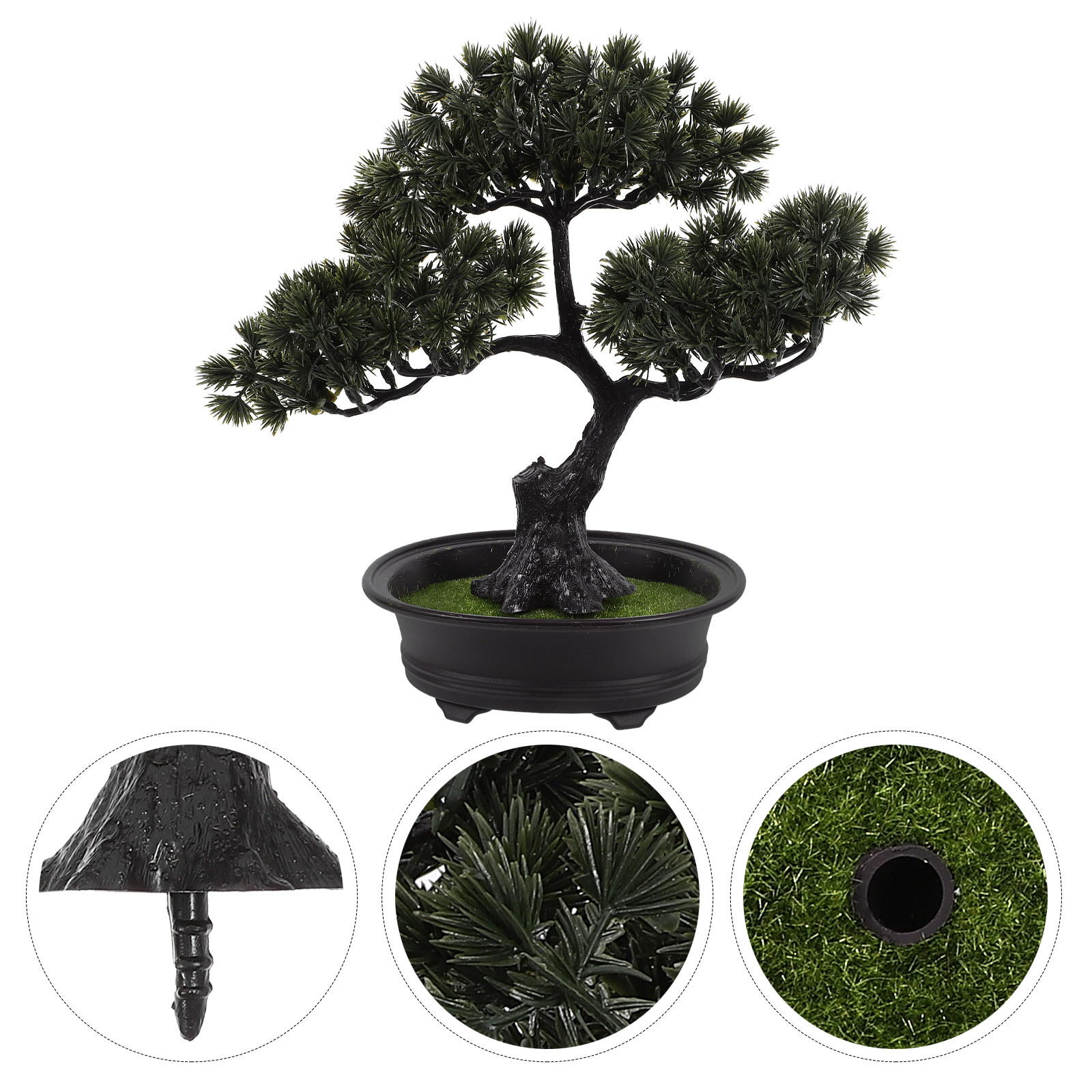 Bonsai Tree Zen Garden - Sztuczne drzewko bonsai, realistyczna sosna dekoracyjna,