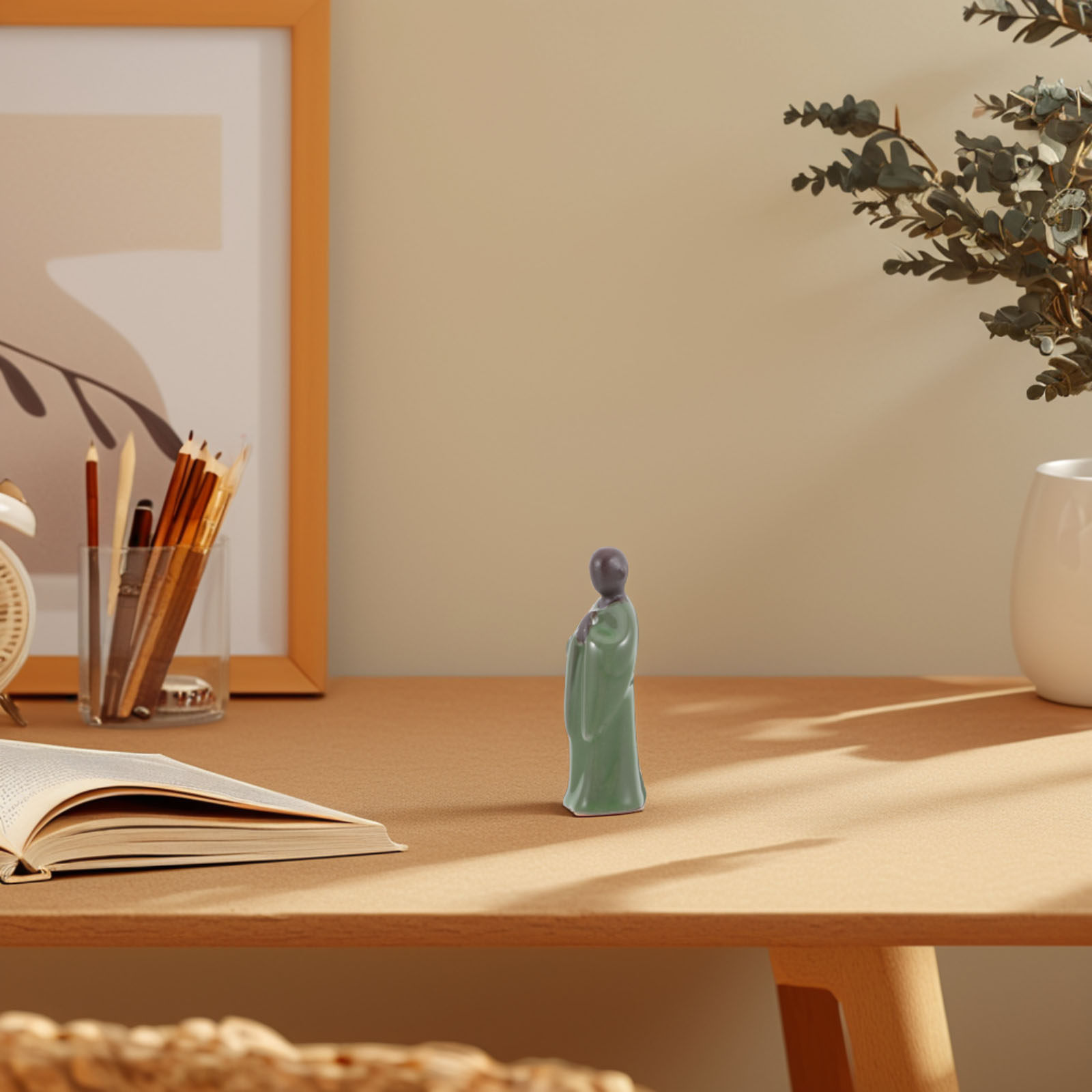 Ceramiczna figurka mnicha zen, – Bonsai Tree Zen Garden recenzja i cena