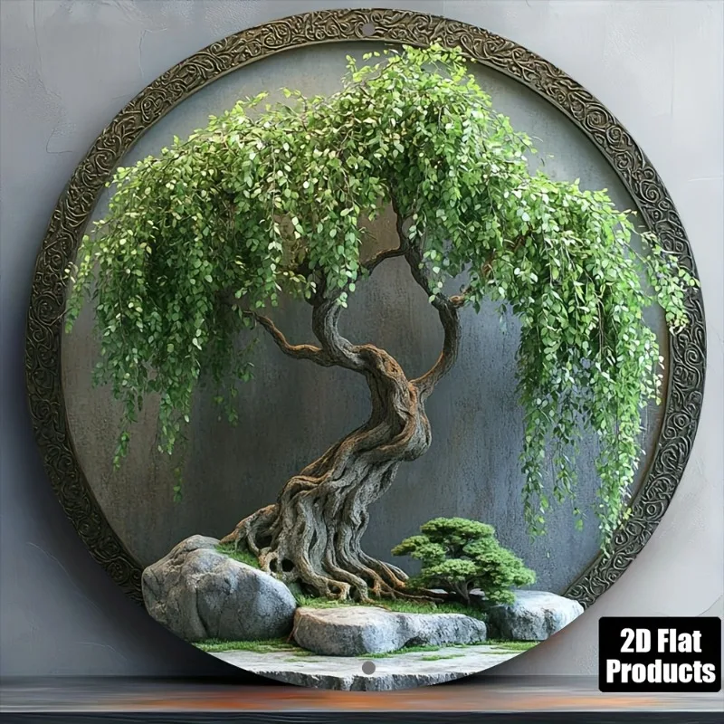 Antyczna Tabliczka z Metalu z  – Bonsai Tree Zen Garden recenzja i cena